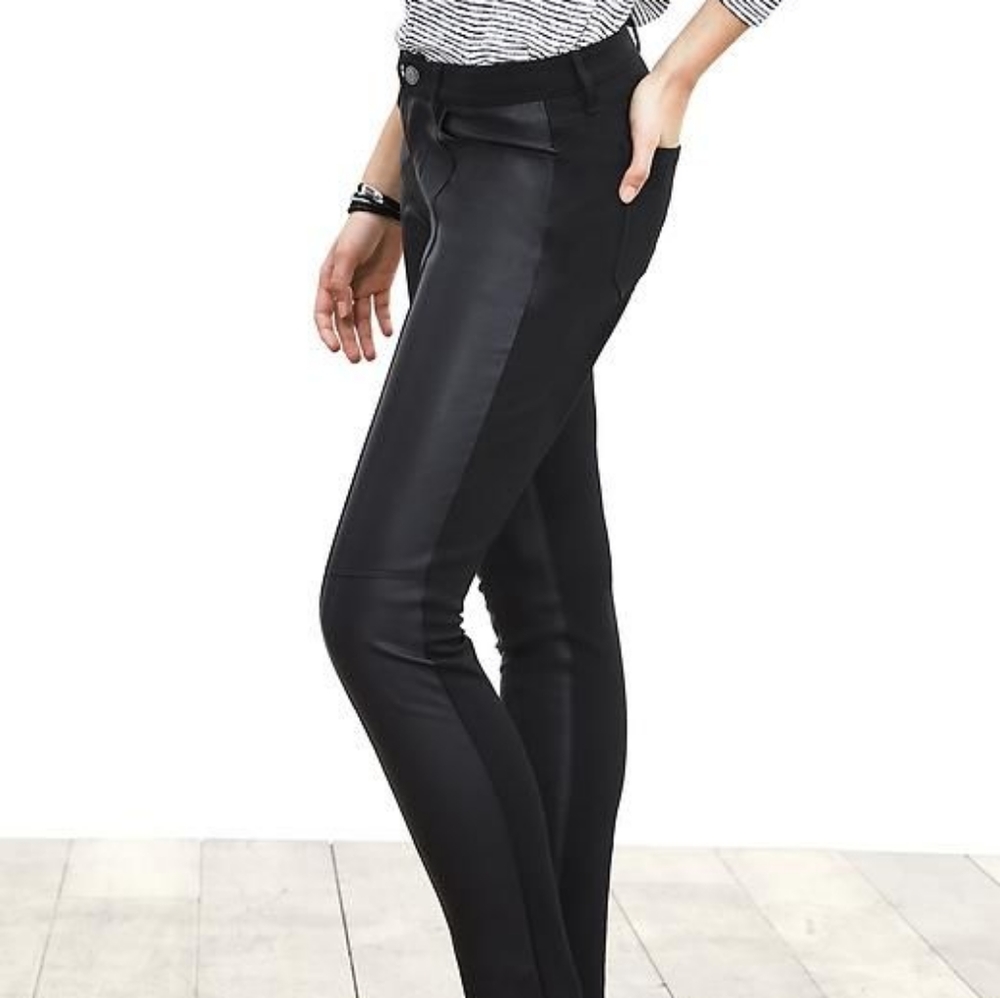 Banana Republic Sloan Fit Faux Leather Pants *PETITE*